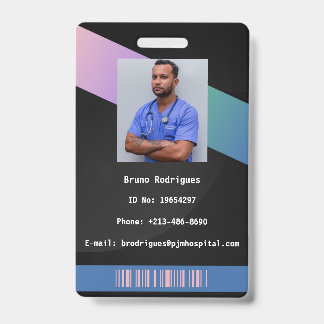 Personalized Black Company Employee ID Badge