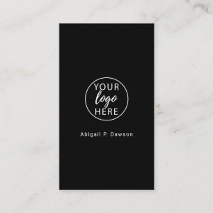 Personalized Black Company Logo Business Card