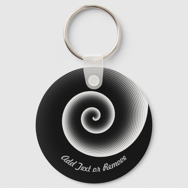 Personalized Black Cool Pattern   Keychain (Front)