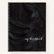 Personalized Black Cover Minimalist Sketchbook  No