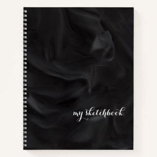Personalized Black Cover Minimalist Sketchbook  No Notebook