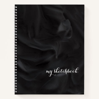 Personalized Black Cover Minimalist Sketchbook  No Notebook