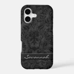 Personalized Black Damask