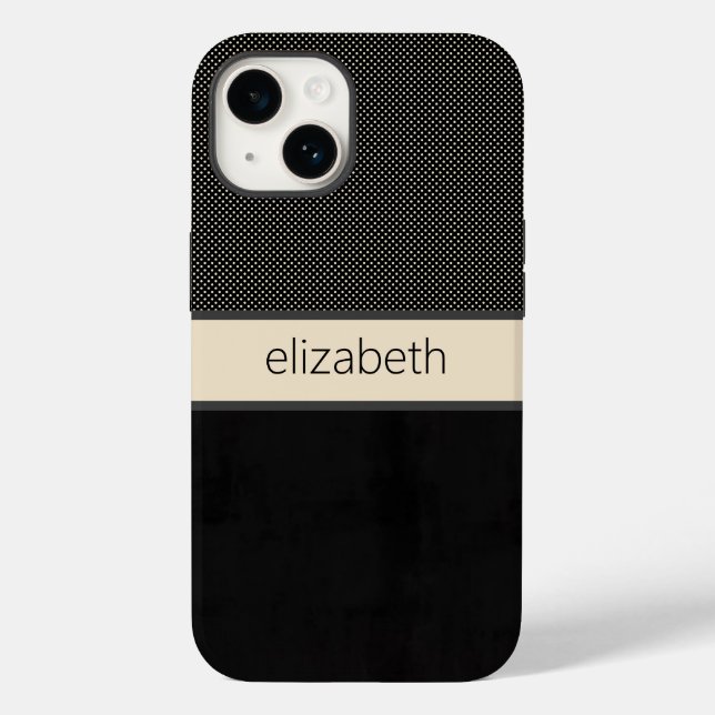 Personalized Black Dots Phone Case (Back)
