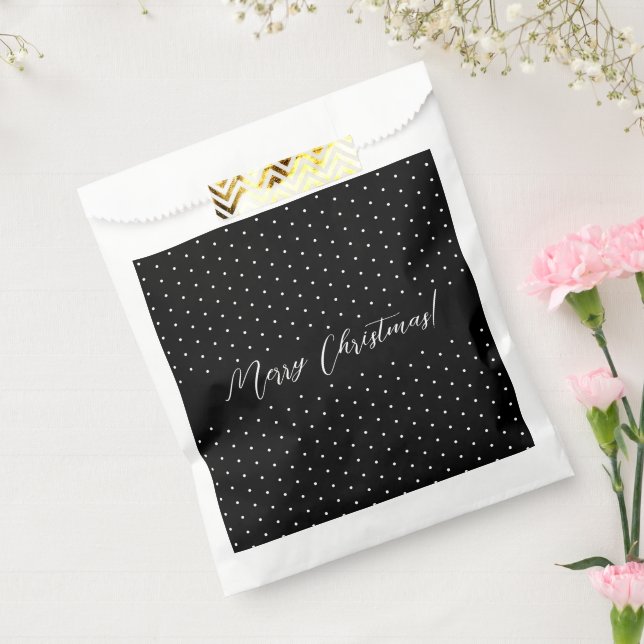 Personalized Black Elegant Script Favour Bag (Sealed)