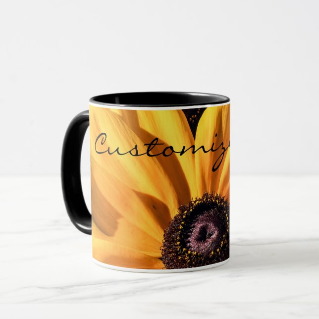 Personalized Black Eyed Susan Coffee Mug (Front Left)