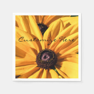 Personalized Black Eyed Susan Paper Napkin
