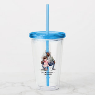Personalized Black Father and Daughter (7) Acrylic Tumbler