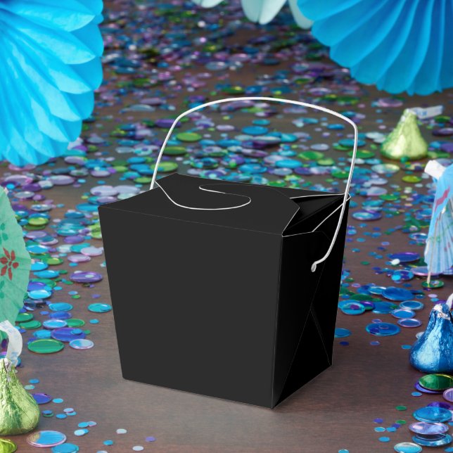 Personalized Black Favour Boxes – Take Out 2x2x2.7 (Party)