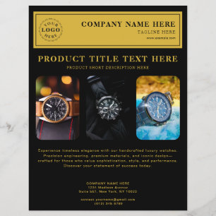Personalized Black Flyer for Product Promotions