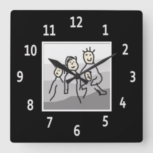 Personalized Black Framed Photo Square Wall Clock