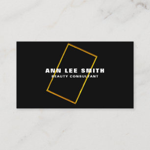 Personalized Black Gold Accent Custom Business Car Business Card