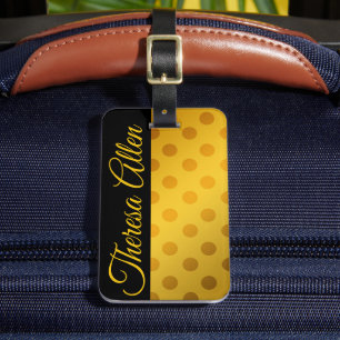 Personalized black & gold baggage tag