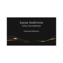 Personalized black-gold editable business card QR