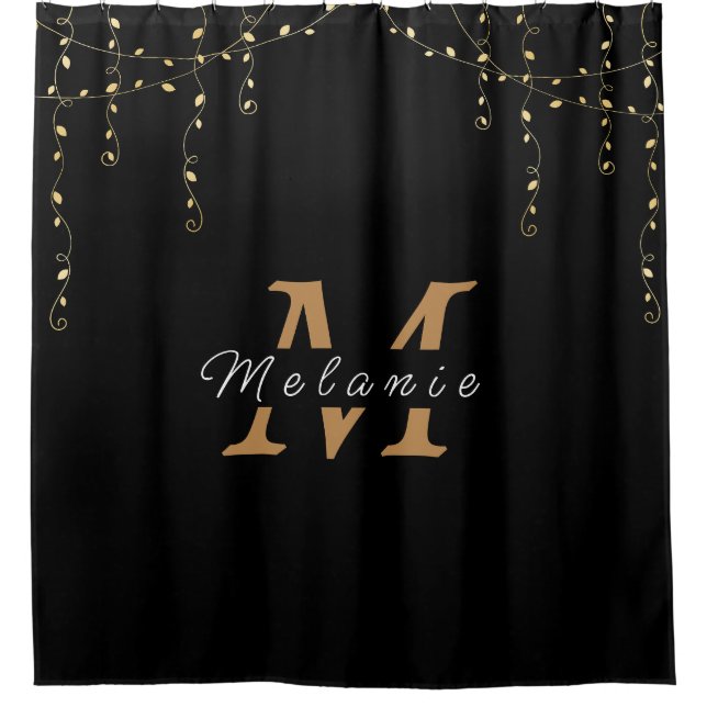 Personalized Black & Gold Initial  (Front)