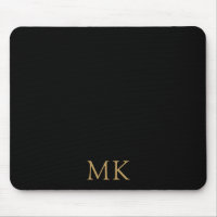 Personalized Black Gold Monogram Initials