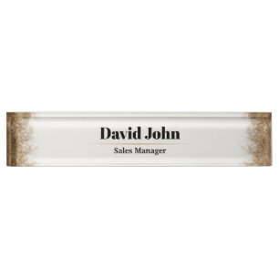 Personalized black & gold nameplate
