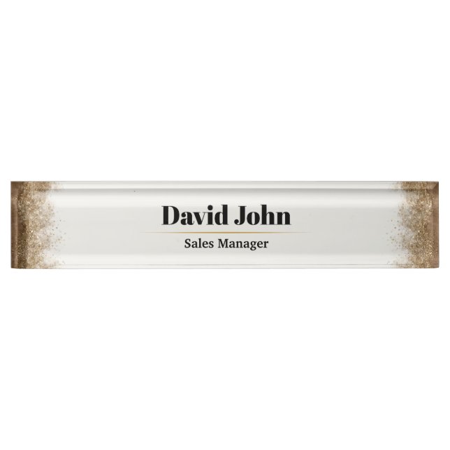 Personalized black & gold nameplate (Front)