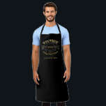 Personalized Black Gold Vintage Aged To Perfection Apron<br><div class="desc">Black and gold fun vintage aged to perfection adult birthday gift idea for men,  great for any age birthday celebration,  or other occasions. Custom it with your own text.</div>