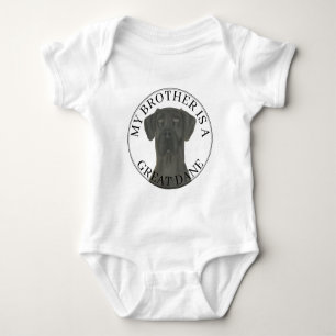 Personalized Black Great Dane Baby Bodysuit