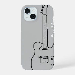 personalized black guitar iPhone 15 case