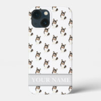 Personalized Black Headed Tricolor Corgi Dog