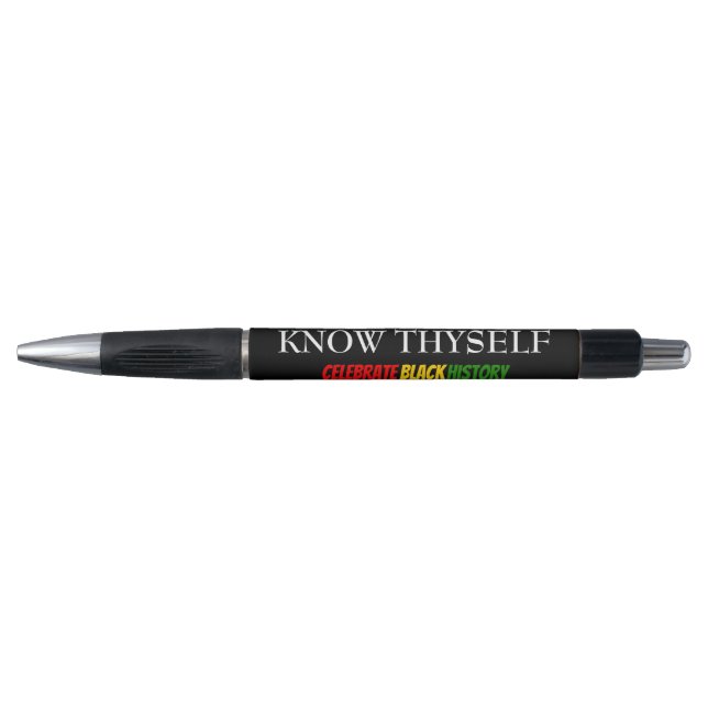 Personalized Black History Month KNOW THYSELF Pen (Front)