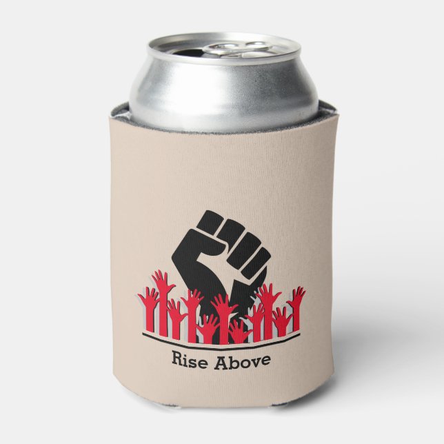 Personalized Black History Month RISE ABOVE Can Cooler (Can Front)