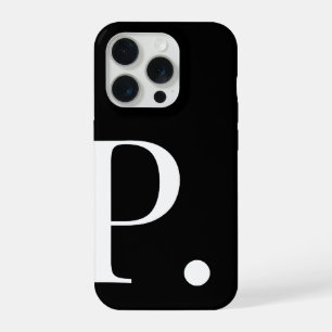 Personalized Black Initial Letter Phone Case