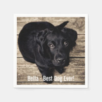 Personalized Black Lab Dog Photo and Dog Name