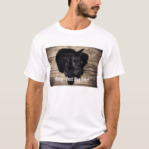 Personalized Black Lab Dog Photo and Dog Name T-Shirt