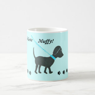 personalized black lab mug