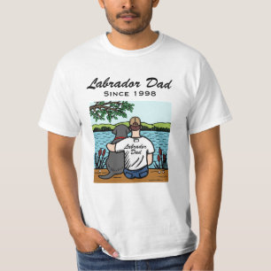 Personalized Black Labrador and Dad 2 T-Shirt