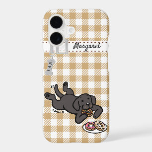 Personalized Black Labrador and Doughnuts