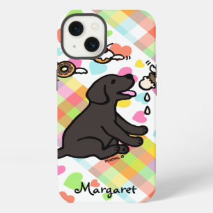 Personalized Black Labrador Ice Cream Dream Dark iPhone 13 Case