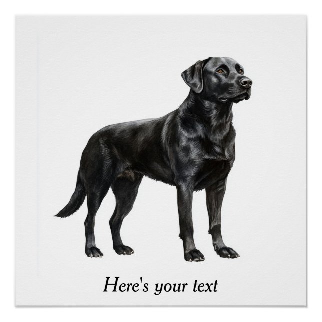 Personalized Black Labrador Retriever Decor (Front)