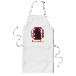 Personalized Black Lion Dog Grilling Apron