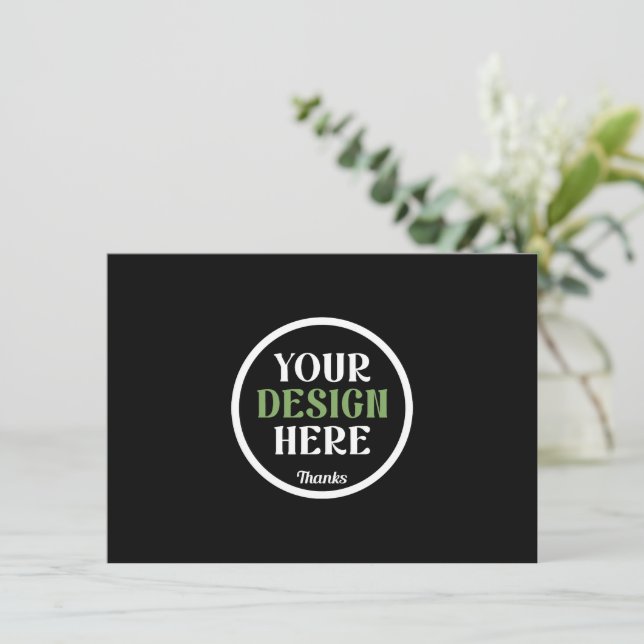 Personalized Black Logo QR Code Business Branding (Standing Front)