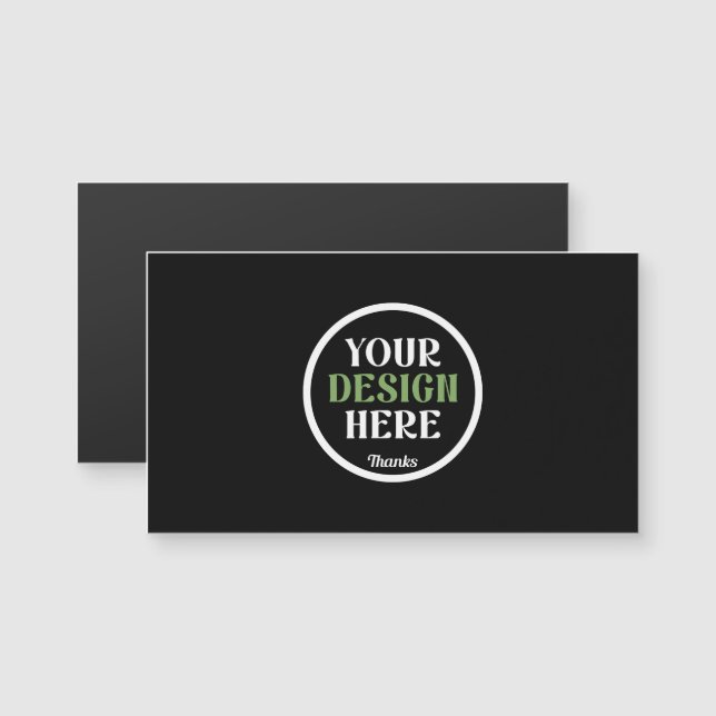 Personalized Black Logo QR Code Business Branding (Front/Back)