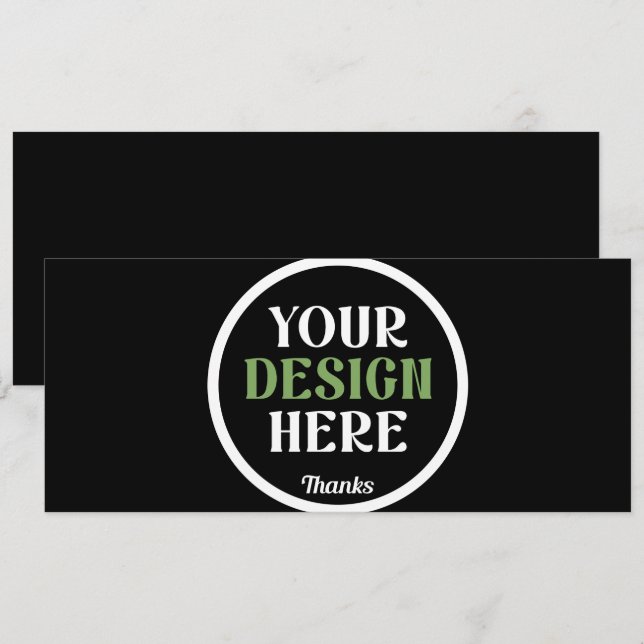 Personalized Black Logo QR Code Business Branding (Front/Back)