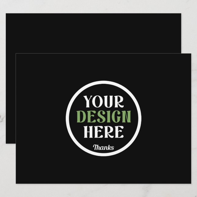 Personalized Black Logo QR Code Business Branding (Front/Back)