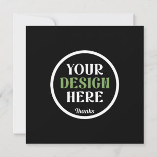 Personalized Black Logo QR Code Business Branding Announcement