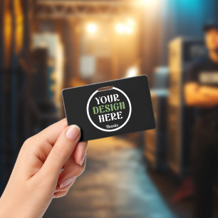 Personalized Black Logo QR Code Business Branding Badge