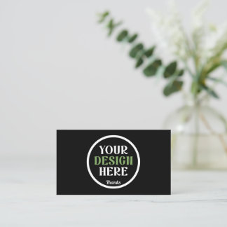Personalized Black Logo QR Code Business Branding Card