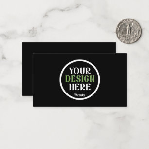 Personalized Black Logo QR Code Business Branding Card