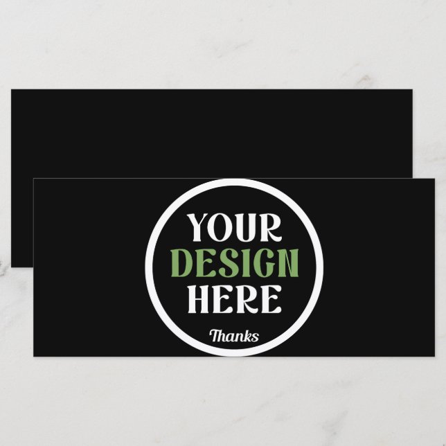 Personalized Black Logo QR Code Business Branding Card (Front/Back)