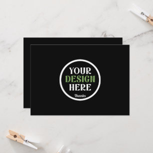 Personalized Black Logo QR Code Business Branding Card