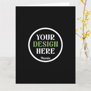 Personalized Black Logo QR Code Business Branding Card