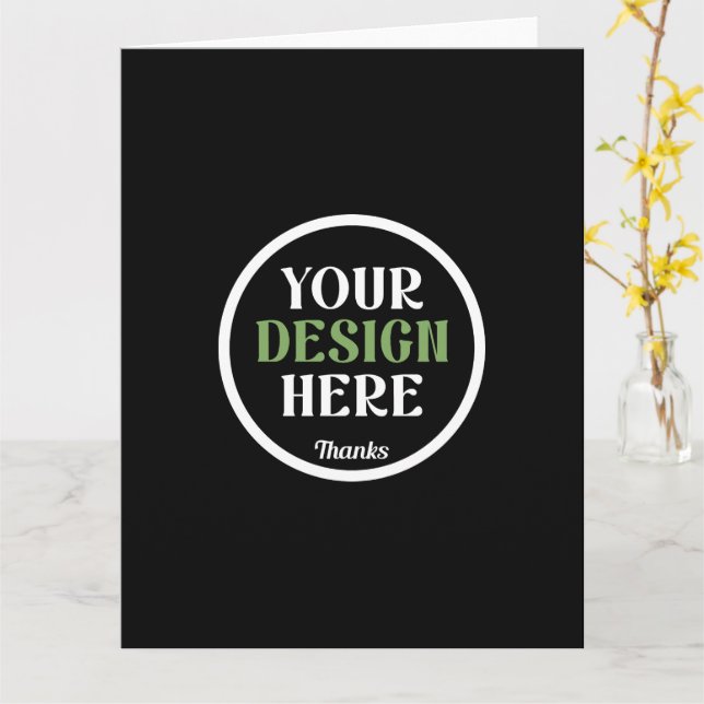 Personalized Black Logo QR Code Business Branding Card (Yellow Flower)