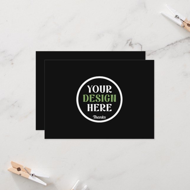 Personalized Black Logo QR Code Business Branding Card (Front/Back In Situ)